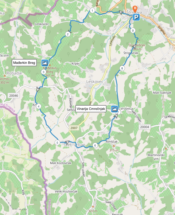 Prikaz na karti 02 ŠTRIGOVSKA KRUŽNA STAZA Prikaz na karti 02 ŠTRIGOVSKA KRUŽNA STAZA