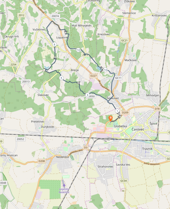 Prikaz na karti CAMINO MEĐIMURJE